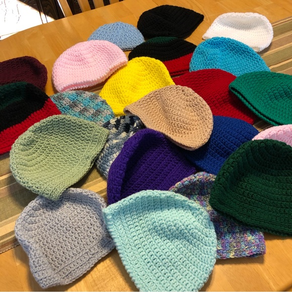 Crocheted Cap - Blue variegated - Picture 3 of 7